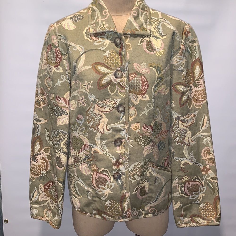Napa Valley floral tapestry jacket coat, XL
